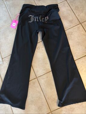 Juicy Couture Black Rhinestone Logo Joggers